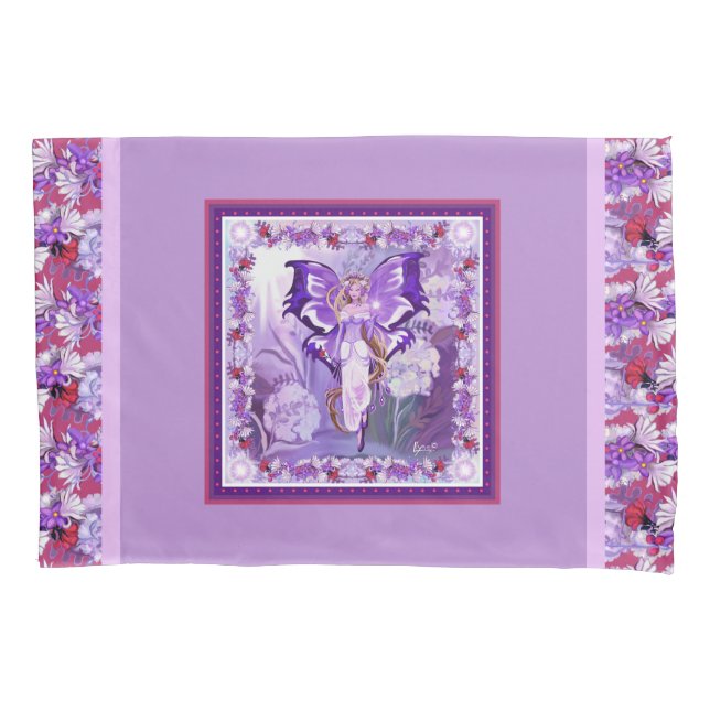 Purple sun Fairy Pillow Case (Front)