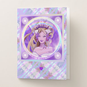 Purple Sun Fairy Pocket Folder