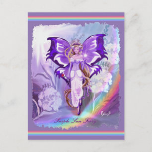 Purple Sun Fairy Postcard