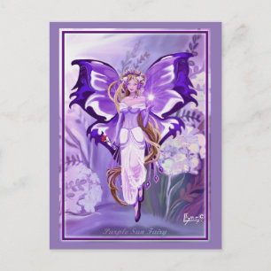 Purple Sun Fairy Postcard