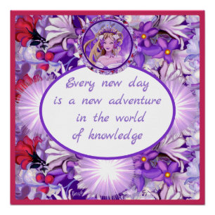 Purple sun fairy poster