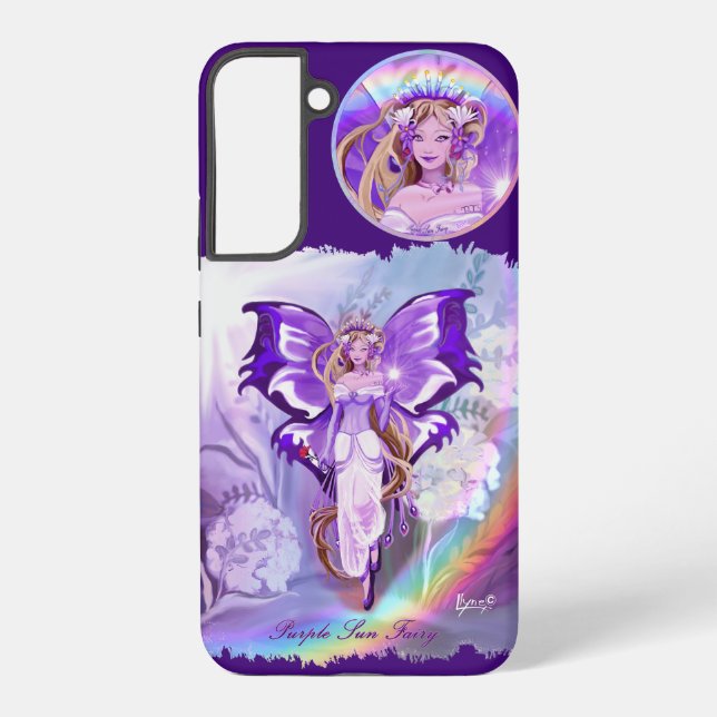 Purple Sun Fairy Samsung Galaxy Case (Back)