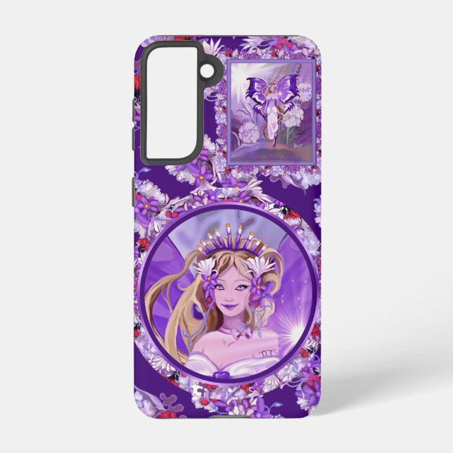Purple Sun Fairy Samsung Galaxy Case (Back)