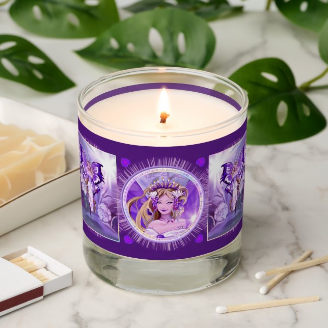 Purple Sun Fairy  Scented Candle (Lit)