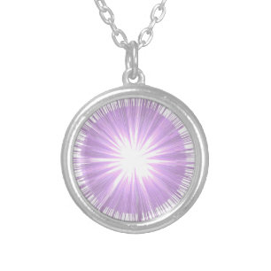 Purple Sun Fairy Silver Plated Necklace