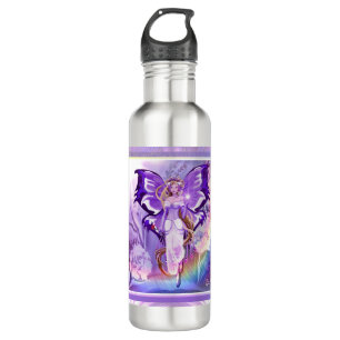 Purple Sun fairy Stainless Steel Water Bottle
