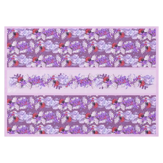 Purple Sun fairy Tablecloth (Front (Horizontal))
