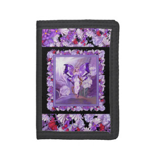 Purple sun fairy tri-fold wallet