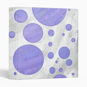 Purple Sun Polka Dot 3 Ring Binder