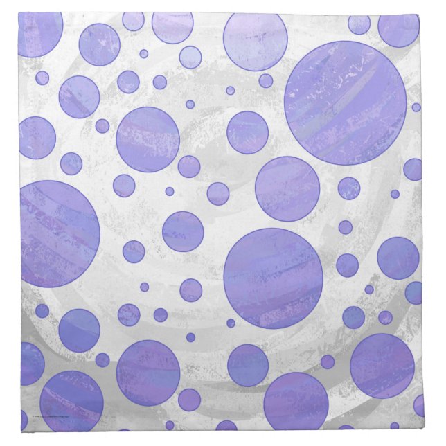 Purple Sun Polka Dot Cloth Napkin (Front)