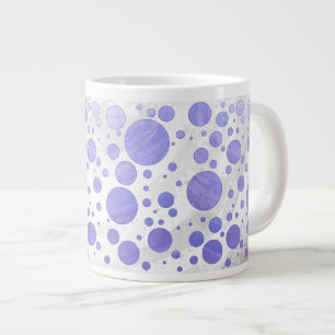 Purple Sun Polka Dot Large Coffee Mug