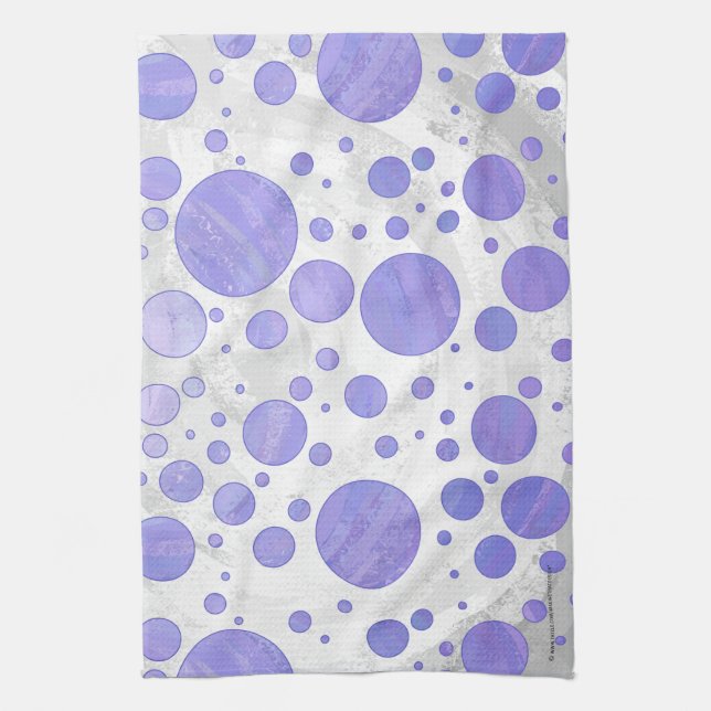 Purple Sun Polka Dot Towel (Vertical)