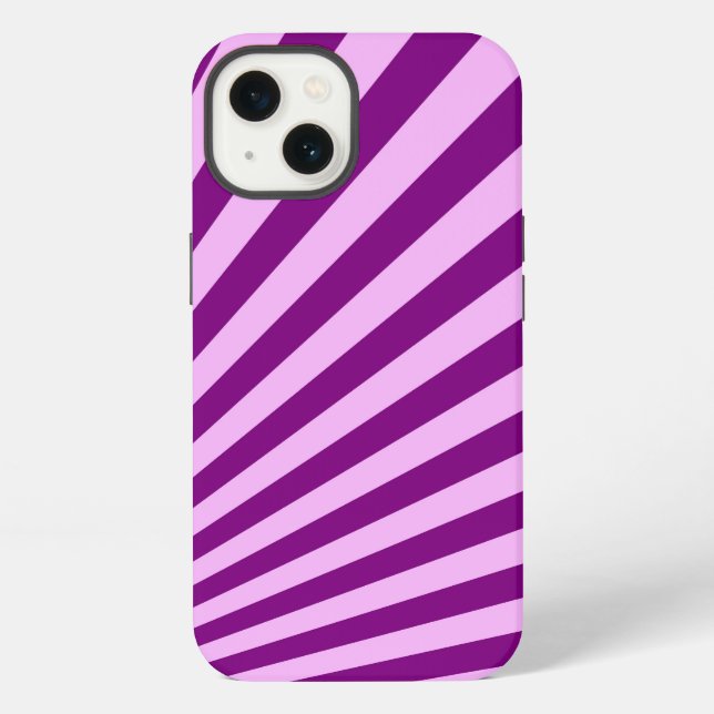 Purple Sun Rays Background Iphone Case (Back)