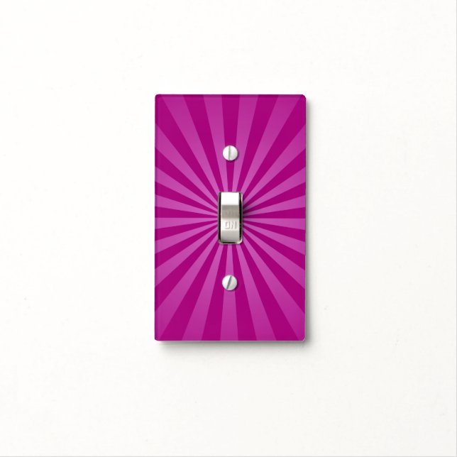 Purple Sun Rays Background Light Switch Cover (In Situ)