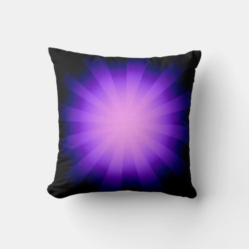 Purple Sun Throw Pillow