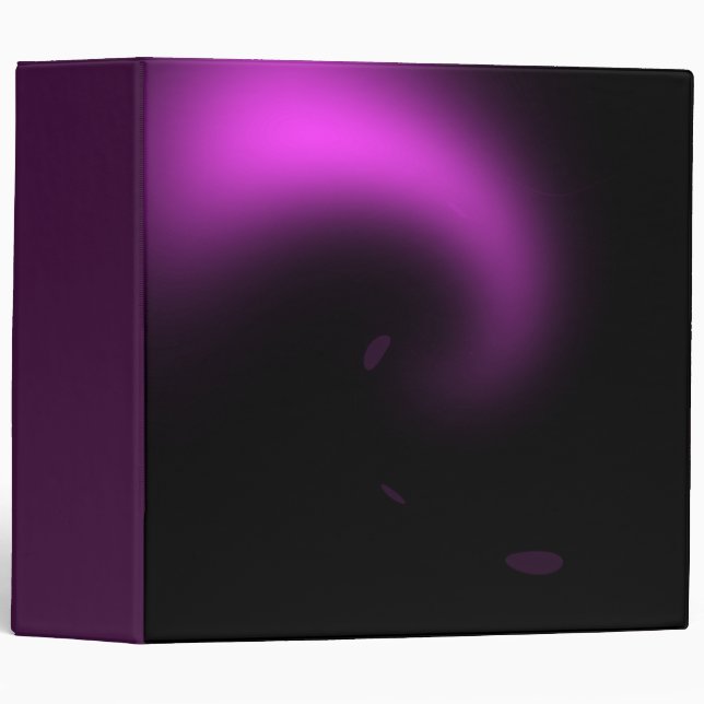 Purple Sunburst Twirl Lights 3 Ring Binder (Front/Spine)