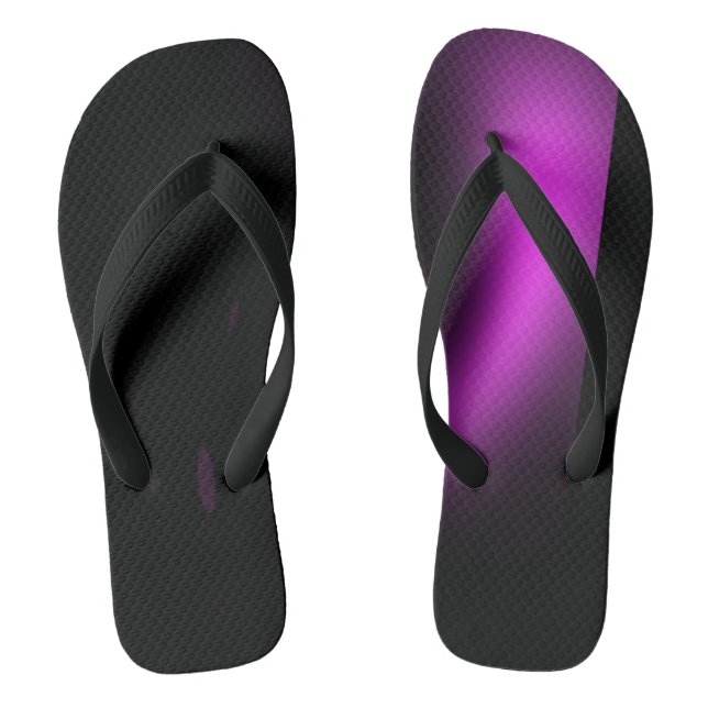 Purple Sunburst Twirl Lights Flip Flops (Footbed)