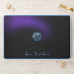 Purple Sunburst Twirl Lights HP Laptop Skin