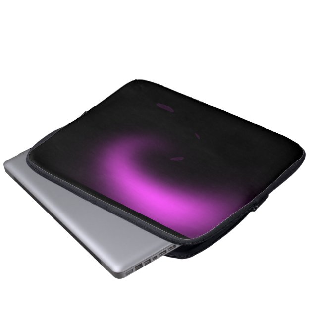 Purple Sunburst Twirl Lights Laptop Sleeve (Front Bottom)