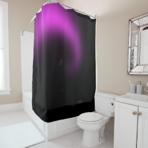 Purple Sunburst Twirl Lights Shower Curtain