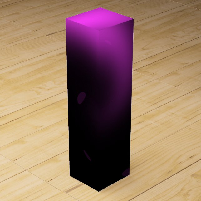 Purple Sunburst Twirl Lights Wine Box (Front)