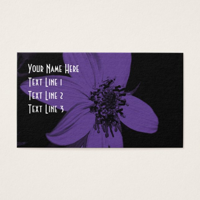 Purple Sunflower Flower Art  (Front)