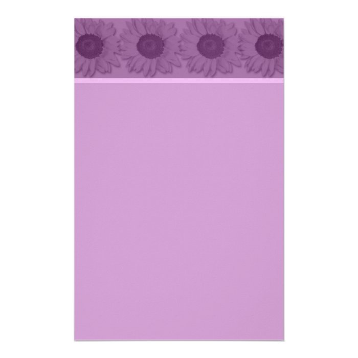 PURPLE SUNFLOWERS stationery