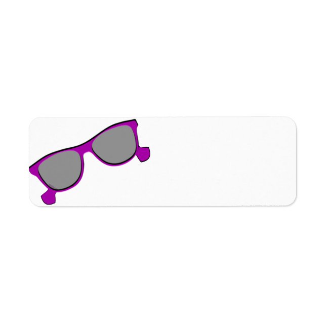 Purple Sunglasses Label (Front)