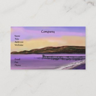 Purple Sunrise Beach Business Cards