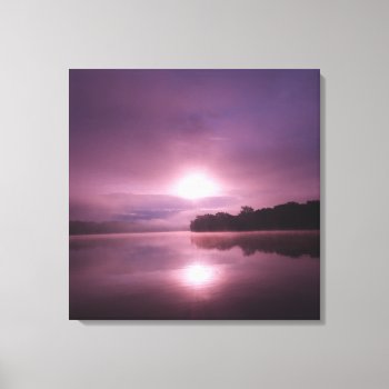 Purple Sunrise Landscape Over Water Canvas Print by minx267 at Zazzle