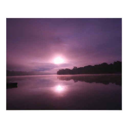 Purple Sunrise over Water Photo Print