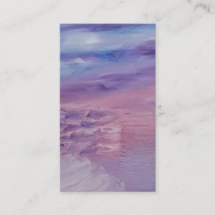 Purple Sunset Blue Pink Colorful Abstract Art Business Card