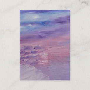 Purple Sunset Blue Pink Colorful Abstract Art Business Card