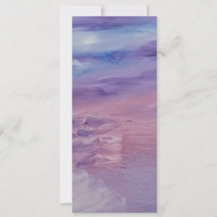Purple Sunset Blue Pink Colorful Abstract Art Invitation