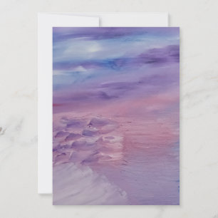 Purple Sunset Blue Pink Colorful Abstract Art Thank You Card