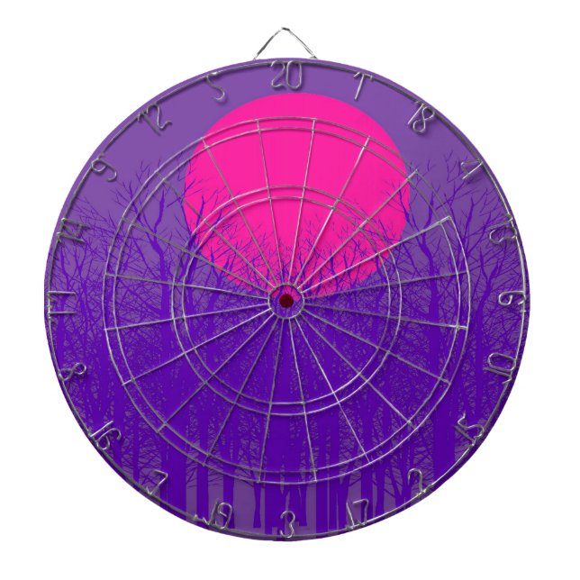 Purple Sunset Dart Board (Front)
