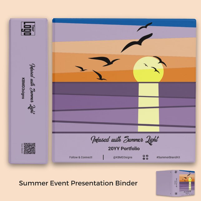 Purple & Sunset Design | Summer Event Presentation 3 Ring Binder (Purple & Sunset Design | Summer Event Presentation 3 Ring Binder)