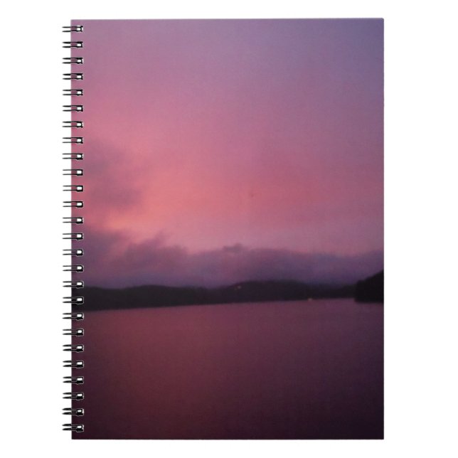 Purple sunset on Lake Arrowhead Notebook (Front)