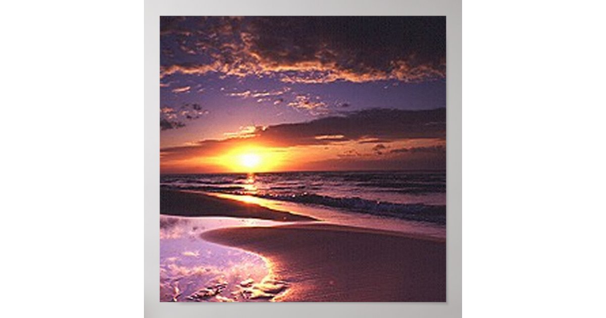 Purple Sunset Poster | Zazzle