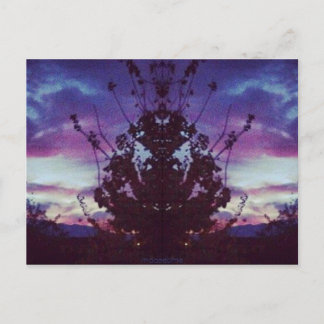 Purple Sunset Reflection Postcard