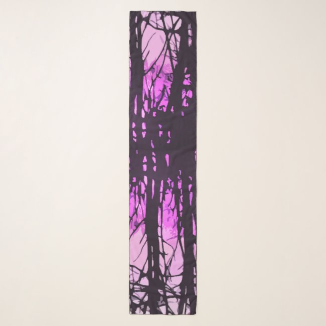 Purple Sunset Stained Glass Chiffon Scarf