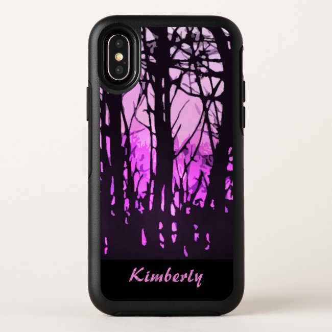 Purple Sunset Stained Glass OtterBox iPhone X Case