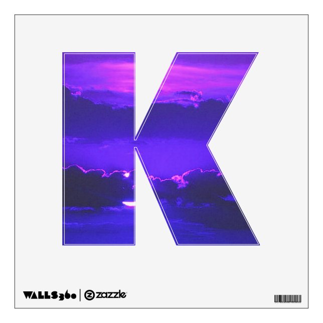 Purple Sunset Wall Decall Sticker (Front)