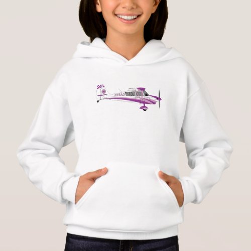 Purple Super Decathlon with a Flower on Tail Hoodie