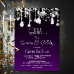 Purple Surprise 18th Birthday Party Invitation<br><div class="desc">This purple surprise 18th birthday invitation is designed to set the stage for a truly memorable celebration. The customizable text templates allow you to add the name of the honored guest, the secret party details, and the venue with ease. Your loved one will be in for a night of laughter...</div>