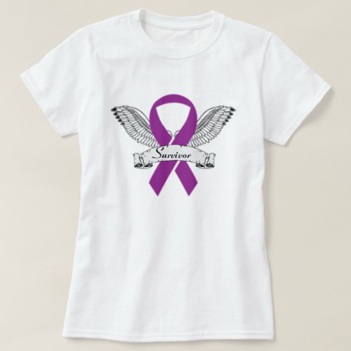 Purple Survivor Ribbon T_Shirt