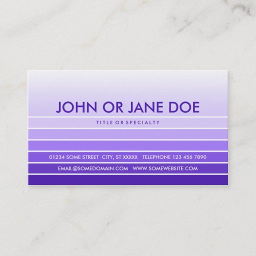 Customizable purple swatch business card template