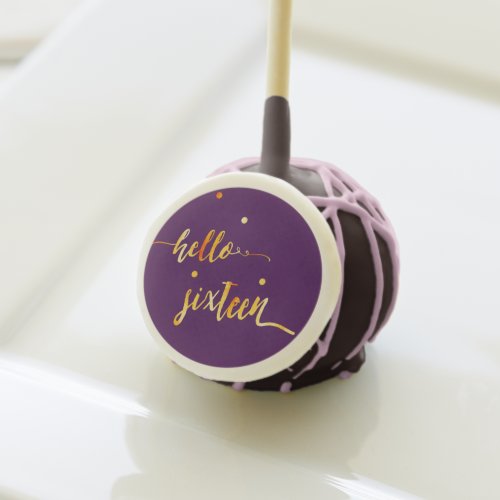 Purple Sweet 16 Cake Pops