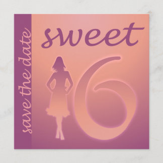 Purple Sweet 16 Save the Date