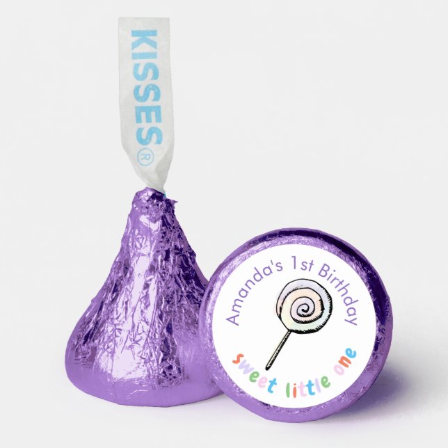 Purple Sweet Little One Kids Birthday Party Favor (Front)